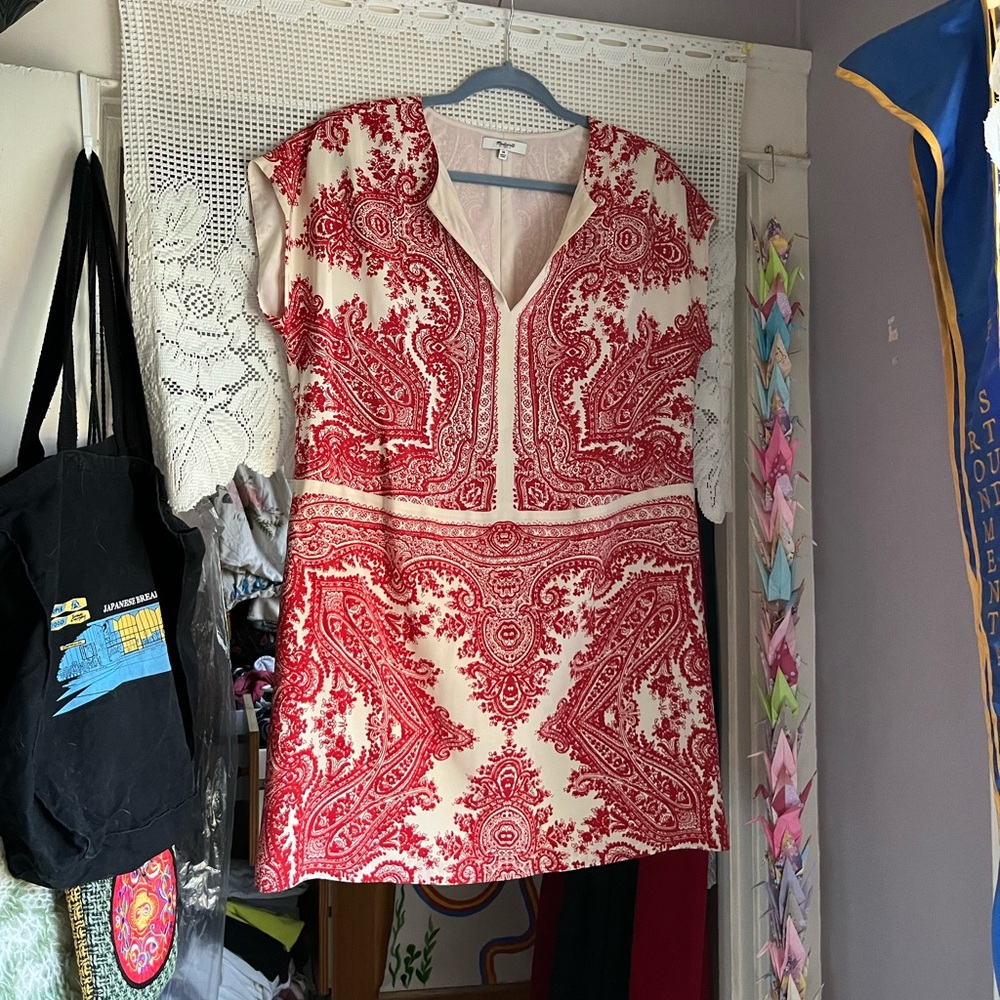 madewell printed shift dress